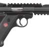 Ruger Mark IV Tactical .22 LR 4.4 Inch Threaded Barrel Adjustable Rear Sight Top/Bottom Picatinny Rail Checkered Natural Angle Grip 10 Round