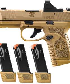 FN Reflex 9mm Luger 3.3in Flat Dark Earth Pistol w/ Viridian Green Dot - 15 Rounds