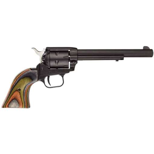 Heritage Rough Rider Small Bore Laminate Camo Grip 22 Long Rifle 6.5in Black Revolver - 6 Rounds