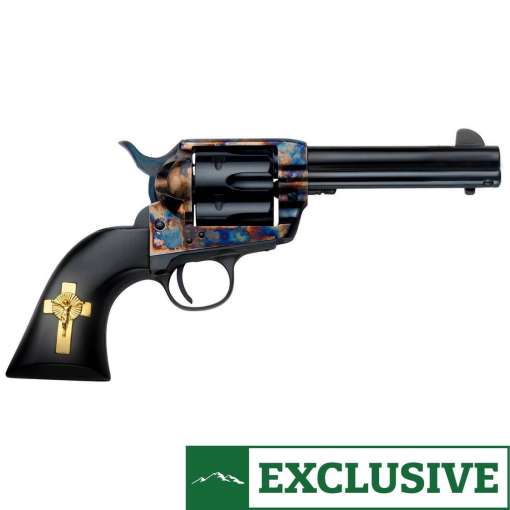 Pietta Great Western II The Hands of God 45 (Long) Colt 4.75in Blued Revolver - 6 Rounds