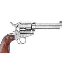 Ruger Vaquero 45 (Long) Colt 5.5in Engraved High Gloss Stainless Revolver - 6 Rounds