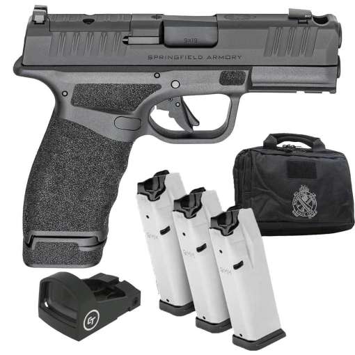 Springfield Amory Hellcat Pro Comp Gear Up Package 9mm Luger 3.7in Black Melonite Pistol - 17+1 Rounds