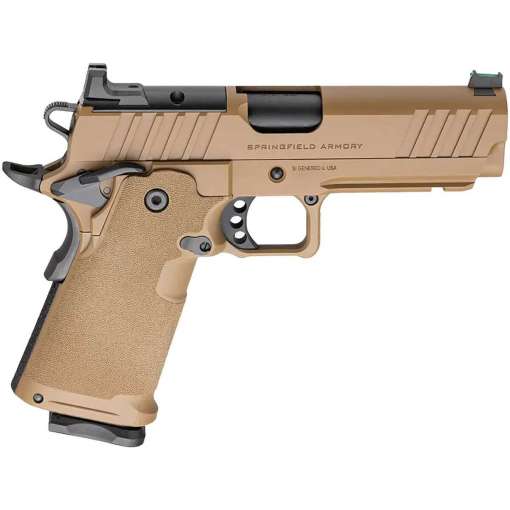 Springfield Armory 1911 DS Prodigy AOS Low Capacity 9mm Luger 4.25in Coyote Brown Cerakote Pistol - 10+1 Rounds