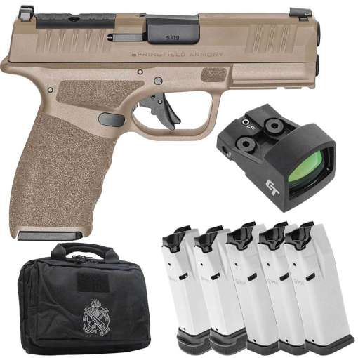 Springfield Armory Hellcat Pro OSP Gear Up Package 9mm Luger 3.7in Flat Dark Earth Pistol - 17+1 Rounds